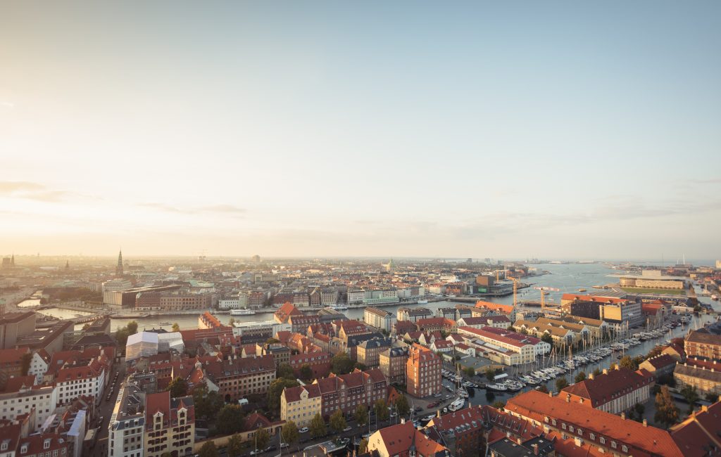 Bird's-eye view of Copenhagen