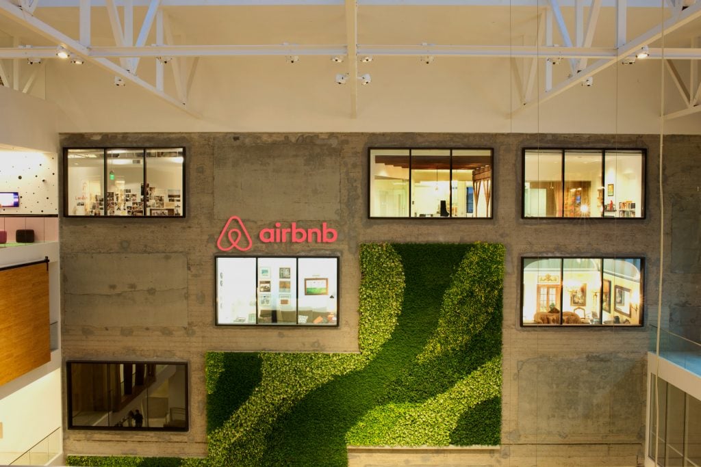 Creative office spaces inside Airbnb's San Francisco headquarters