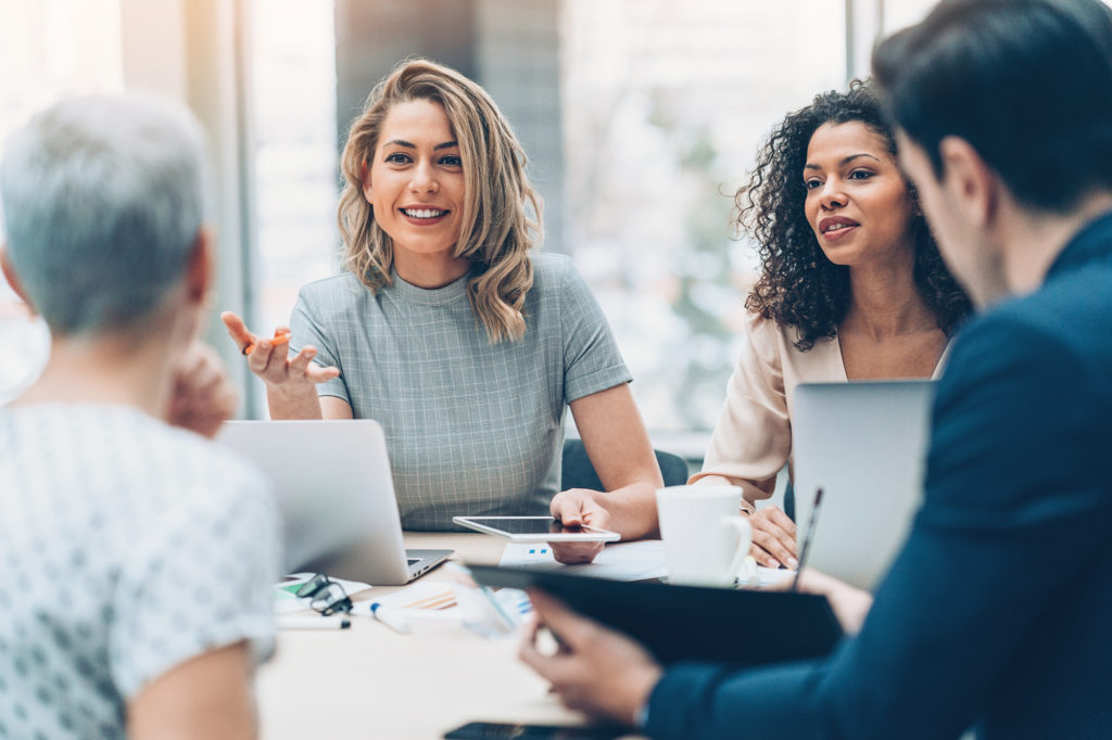 Group of people in a business meeting