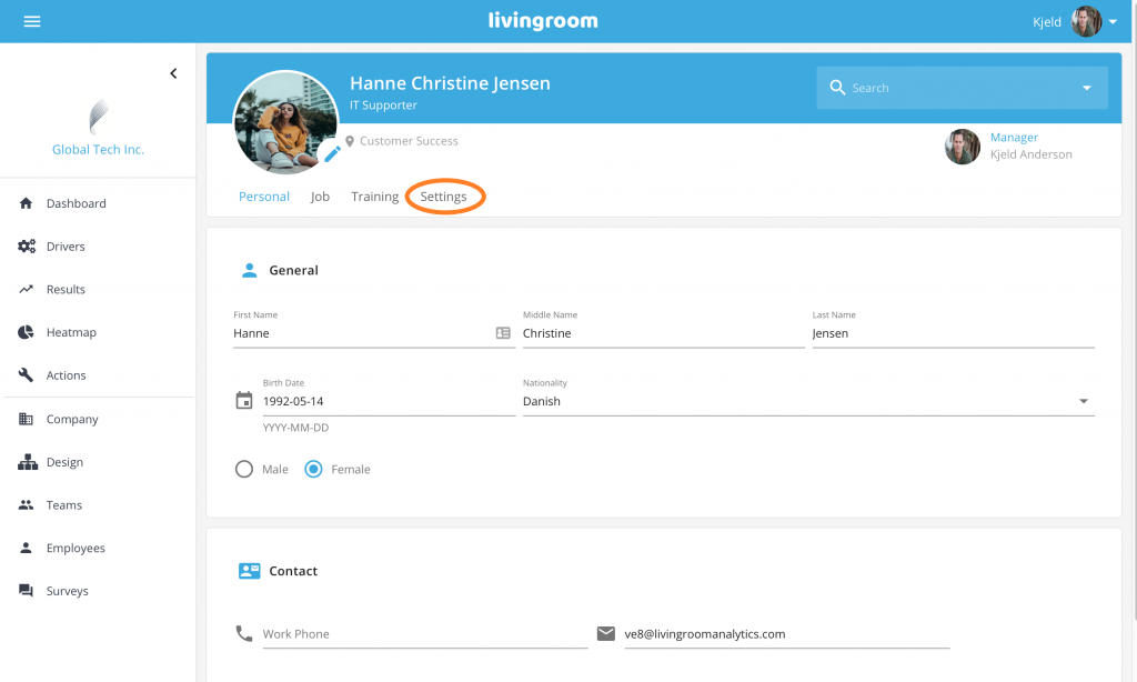 Employee Settings Employee Settings