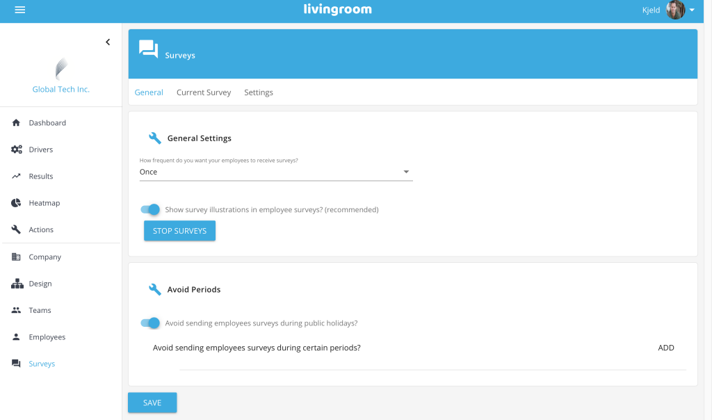 General Survey Settings