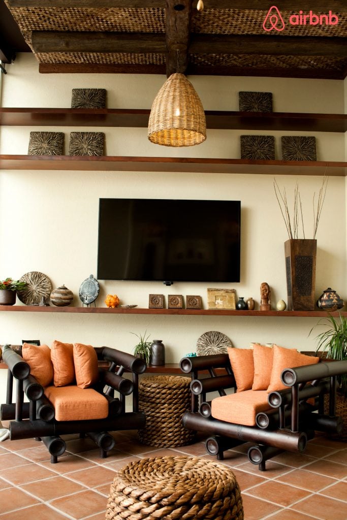 Room with warm and welcoming interior decor Room with warm and welcoming interior decor