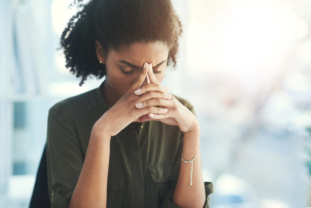 Employee feeling exhausted